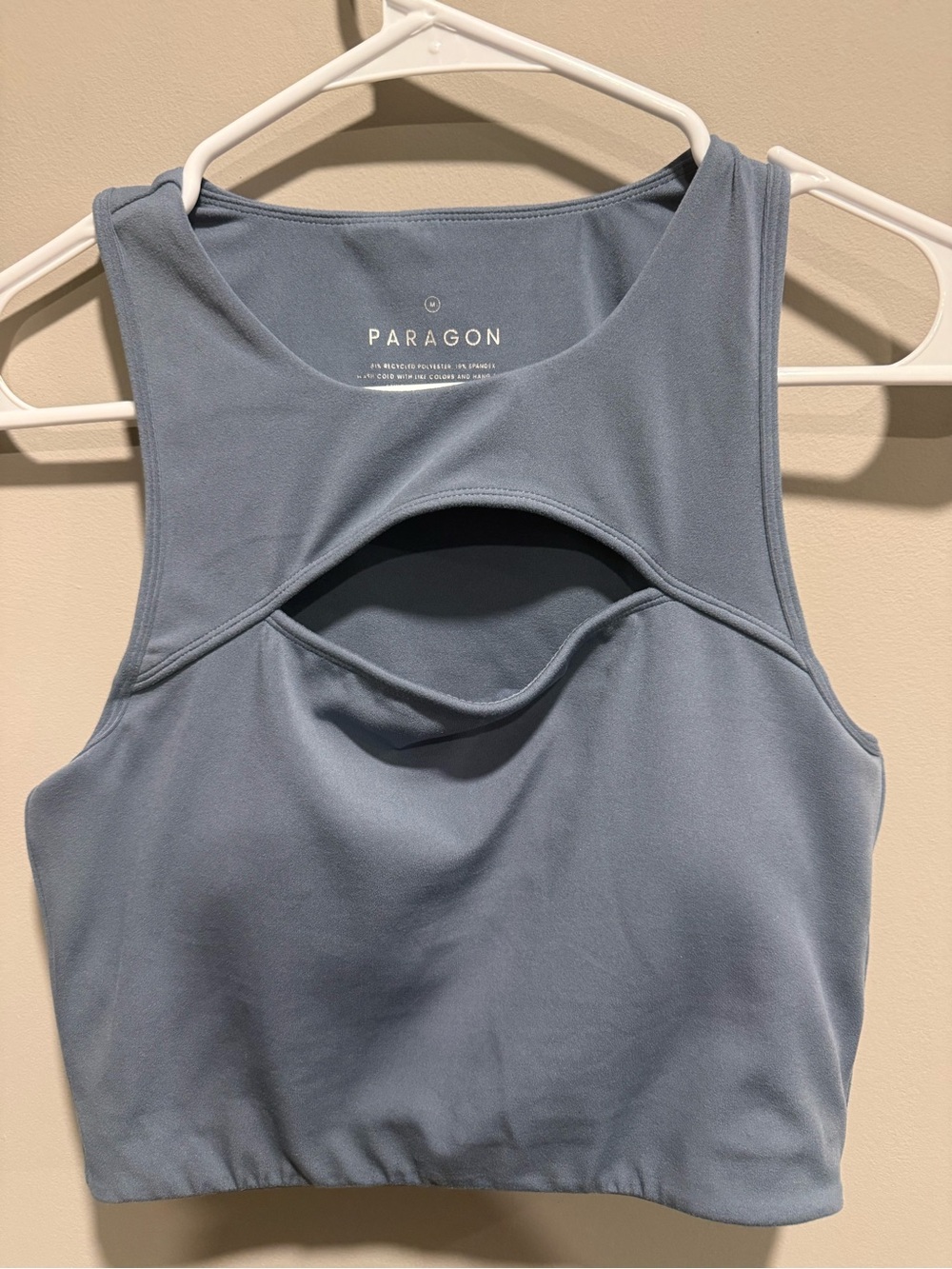 PARAGON Dusty Blue Cutout Racerback Sports Bralette